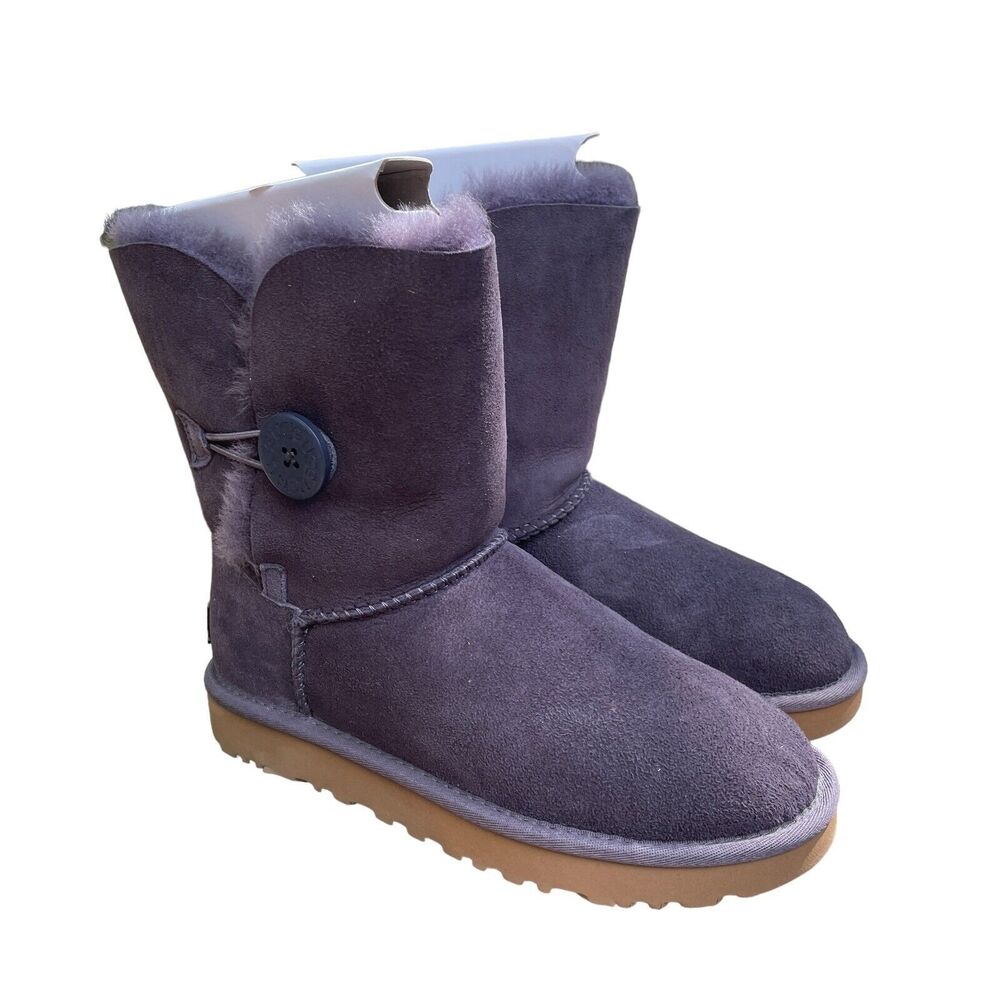 UGG Bailey Button Boots Size 5 Dark Purple 1016226